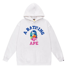 Head Letter Pattern Print Hoodie