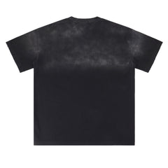Letter Print Washed Distressed T-Shirt