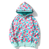 miami 4th anniversary shark full zip double hoodie