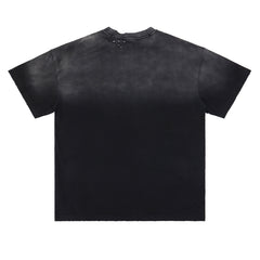 Letter Print Distressed T-shirt