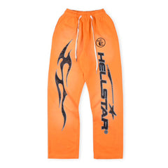 Fire Orange Closed Elastic Bottom Pants