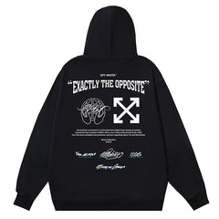Logo Embroidered Drawstring Hoodie