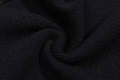 Black Core Knitted Sweater Hoodie