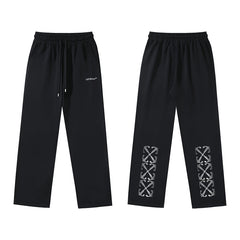 Arrow Printed Trousers Straight Loose Casual Pants #1067