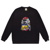 Head Cartoon Pattern Print Sweatshirt