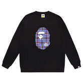 Head Plaid Pattern Print Sweatshirt