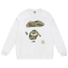 Head Camo Pattern Print Sweatshirt