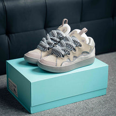 Leather Curb Light Grey Blue