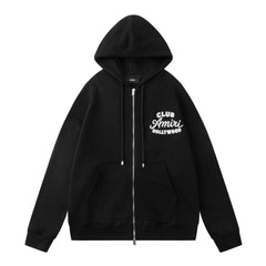 Embroidered Pattern Letter Hoodie #7213