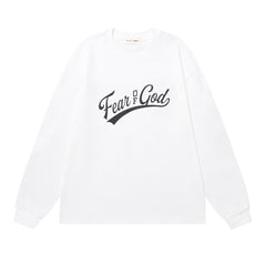 Print Letter Long-Sleeve T-Shirt #1923