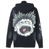 Records Tie Dye Hoodie Black