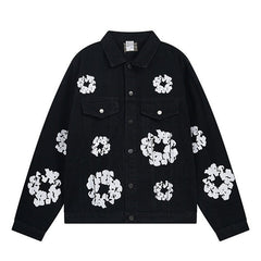 All-Over Wreath Light Wash Jacket