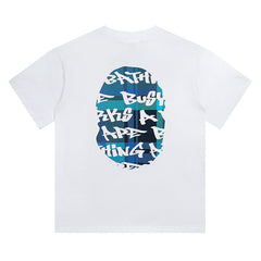 Stroke Camo By Bathing Big Head T-Shirt