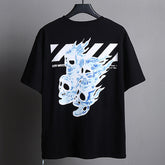Flame skull pattern T-Shirt