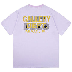 . Art Deco Glittered Logo-Print Cotton-Jersey T-Shirt