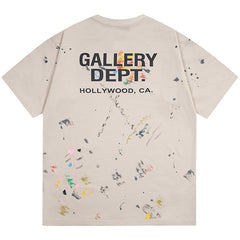 .Boardwalk paint-splatter T-shirt