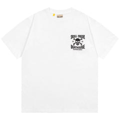 skull letter print T-Shirts