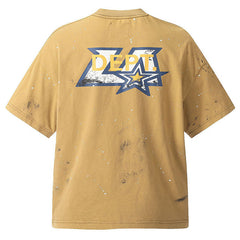 . Letter logo washed hand drawn T-Shirts