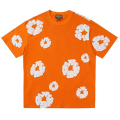 Men's Black T-shirt Orange