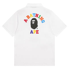 A BATHING Head Logo Polo T-Shirt