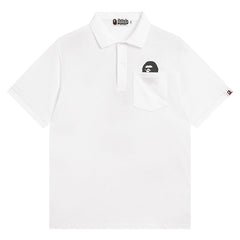 A BATHING Head Logo Polo T-Shirt