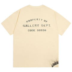 Hand drawn doodle splash ink letters TEE