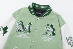 Angel Branded Woven Varsity Jacket
