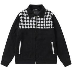 Diamond-embroidered Work Jacket