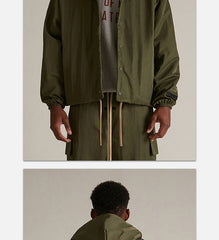 Textured Nylon Trucker Jacket