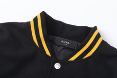 Appliquéd Wool-Blend and Full-Grain Leather Varsity Jacket