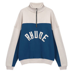 Contrast Varsity Cotton Sweatshirt