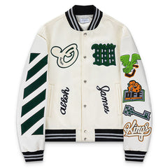 Cartoon Lion King Embroidered Wool Jacket