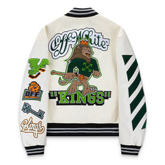 Cartoon Lion King Embroidered Wool Jacket