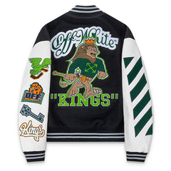 Cartoon Lion King Embroidered Wool Jacket