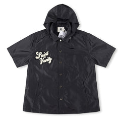 Embroidered Sporty Zipper Short-sleeved Jacket