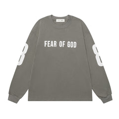 Print Letter Long-Sleeve T-Shirt #1935