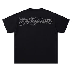 Washed Distressed Rhinestone Tee