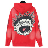 Records Tie Dye Hoodie Red