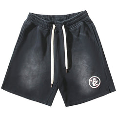 Washed and distressed casual Shorts
