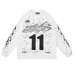 terry fabric Long Sleeve Tee