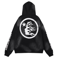 Fire Hoodie Black