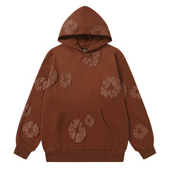kapok Flower Pattern Printed Hoodie