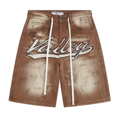 Rhinestone Pattern Denim Shorts #V806