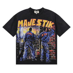 Treet Artist Garment Dyed Print Crop Tee