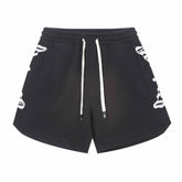 Embroidered Washed Distressed Short #G6689-1