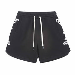 Embroidered Washed Distressed Short #G6689-1