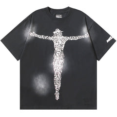 Hell Star Washed Print Short Sleeve Tee