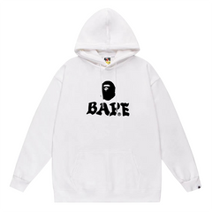Head Letter Pattern Print Hoodie