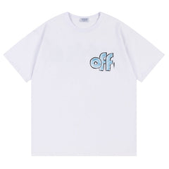 Logo Pattern Printed T-Shirt