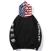 US Shark Full Zipper Hoodie